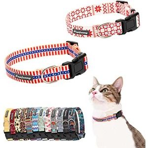 NWT 2 Patriotic Cat Collar